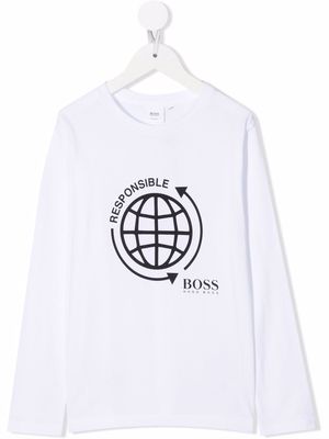BOSS Kidswear graphic-print cotton T-shirt - White