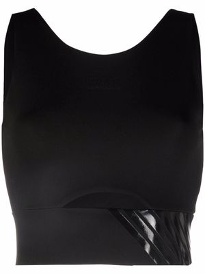 Ea7 Emporio Armani logo-print scoop-neck sports bra - Black