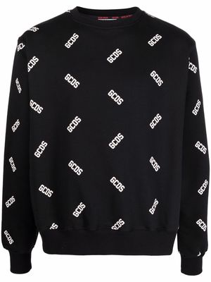 Gcds logo-print crew neck sweatshirt - Black