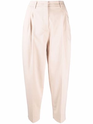 Blanca Vita high-waisted cropped trousers - Neutrals