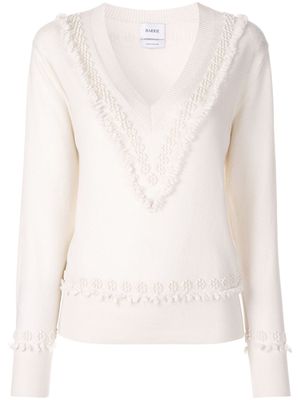 Barrie Romantic Timeless cashmere V neck pullover - Neutrals