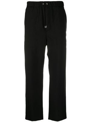 OAMC drawstring waist cropped trousers - Black