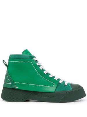JW Anderson panelled high-top sneakers - Green