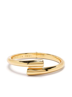 Federica Tosi curved two-sided bracelet - Gold