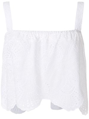 Olympiah Nielle laise cropped top - White