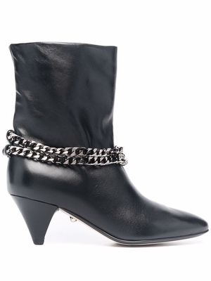 Alevì chain-detail leather boots - Black