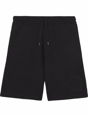 Burberry letter graphic wool shorts - Black