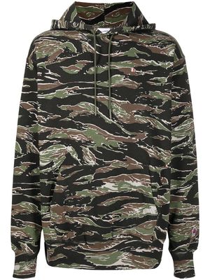Readymade camouflage-print long-sleeve hoodie - Green