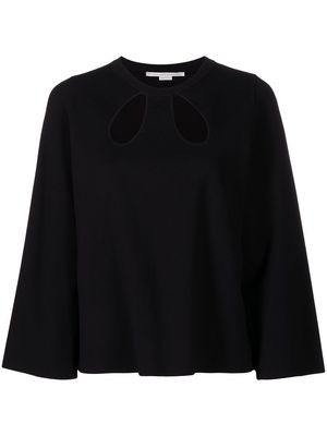 Stella McCartney cut-out long-sleeve blouse - Black