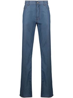 Canali mid-rise straight-leg jeans - Blue