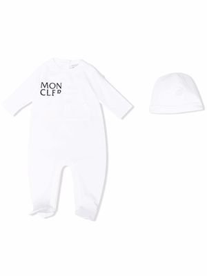 Moncler Enfant chest logo-print pajama - White