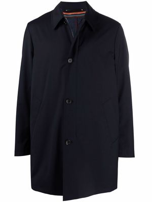 PAUL SMITH single-breasted wool coat - Blue