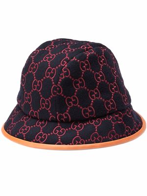 Gucci embroidered GG bucket hat - Blue