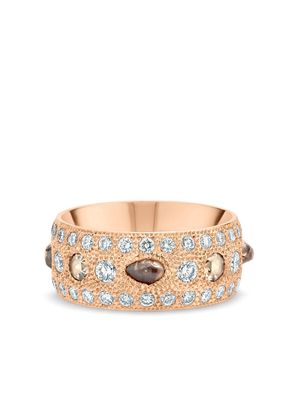 De Beers Jewellers 18kt rose gold Talisman diamond large band ring
