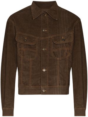 Ahluwalia striped corduroy jacket - Brown