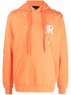 John Richmond logo-print pullover hoodie - Orange