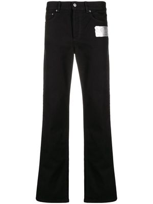 Givenchy logo-patch straight-leg jeans - Black