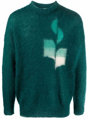 Isabel Marant brushed printed jumper - Green