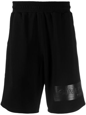 Givenchy logo patch sweat shorts - Black