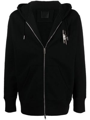 Givenchy padlock detail zip-up hoodie - Black
