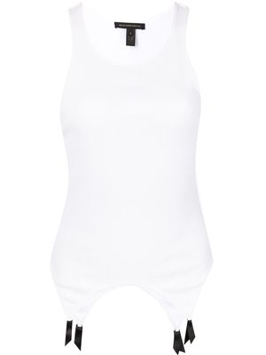 Kiki de Montparnasse ribbed garter tank top - White