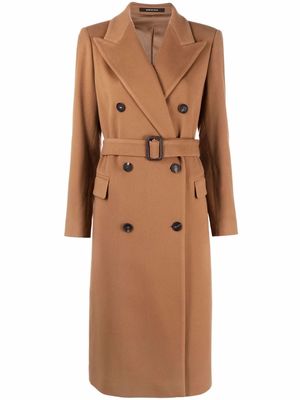 Tagliatore double-breasted tailored coat - Brown