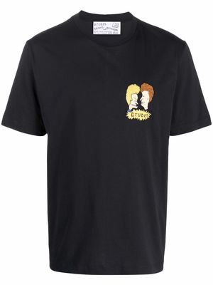 Etudes logo crew-neck organic cotton T-shirt - Black