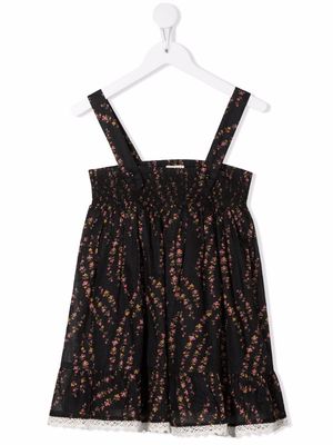 ByTimo Kids floral-print sleeveless dress - Black