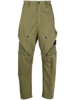 Stone Island Shadow Project zip-embellished trousers - Green