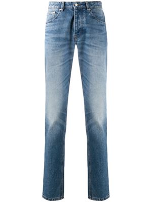 AMI Paris mid-rise faded slim-fit jeans - Blue