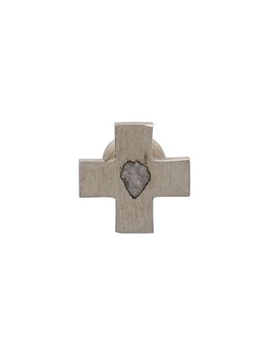 Parts of Four cross stud diamond single earring - Metallic
