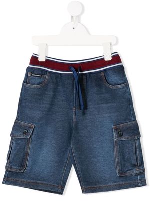 Dolce & Gabbana Kids flap-pocket drawstring shorts - Blue