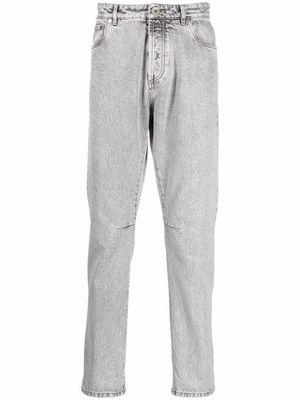 Brunello Cucinelli stonewashed straight-leg jeans - Grey