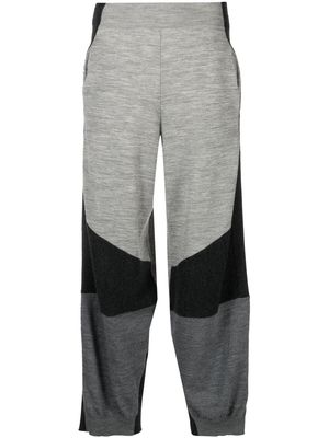Stella McCartney colour-block knitted trousers - Grey