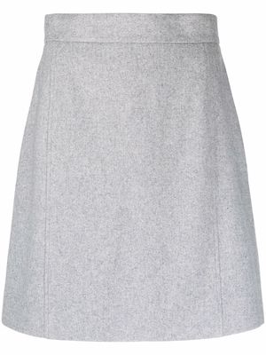 12 STOREEZ high-waist seam-detail skirt - Grey