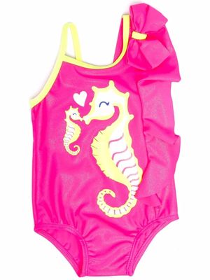 Billieblush seahorse print swimsuit - Pink