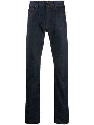 Incotex straight-leg contrast-stiching jeans - Blue