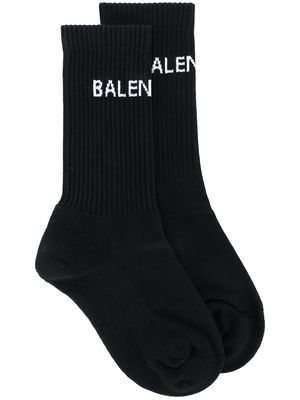 Balenciaga logo knit socks - Black
