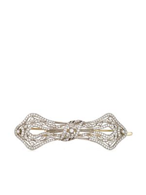 KWIAT bow-detail hair clip - Silver