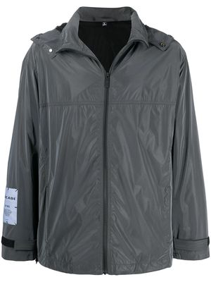 McQ Swallow logo patch zipped jacket - Black