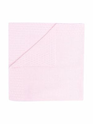 Siola bow-detail knitted blanket - Pink
