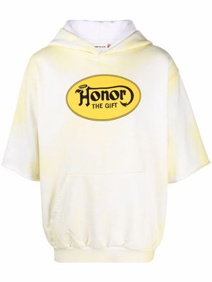 HONOR THE GIFT logo-print hoodie - White