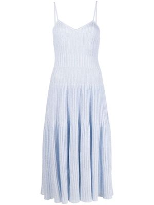 Antonino Valenti striped sleeveless midi dress - White