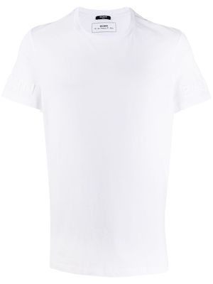 Balmain logo relief T-shirt - White