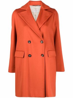 Alberto Biani double-breasted virgin wool coat - Orange