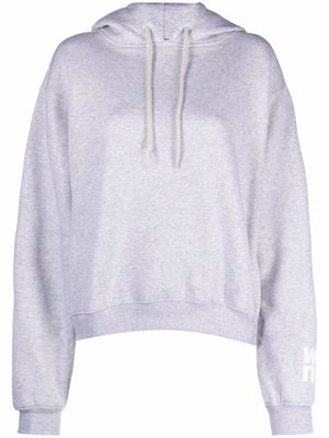 Alexander Wang logo-print drawstring hoodie - Grey