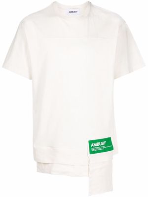 AMBUSH waist-pocket logo-patch T-shirt - Neutrals
