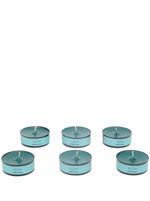 GINORI 1735 Purple Hill set of six tea light candles - Green