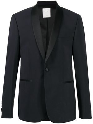 SANDRO shawl-lapel tuxedo jacket - Blue