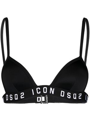 Dsquared2 Icon triangle-cup bikini top - Black